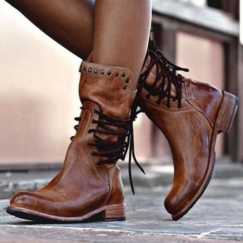 Sasha™ | Leather Lace-Up Boots