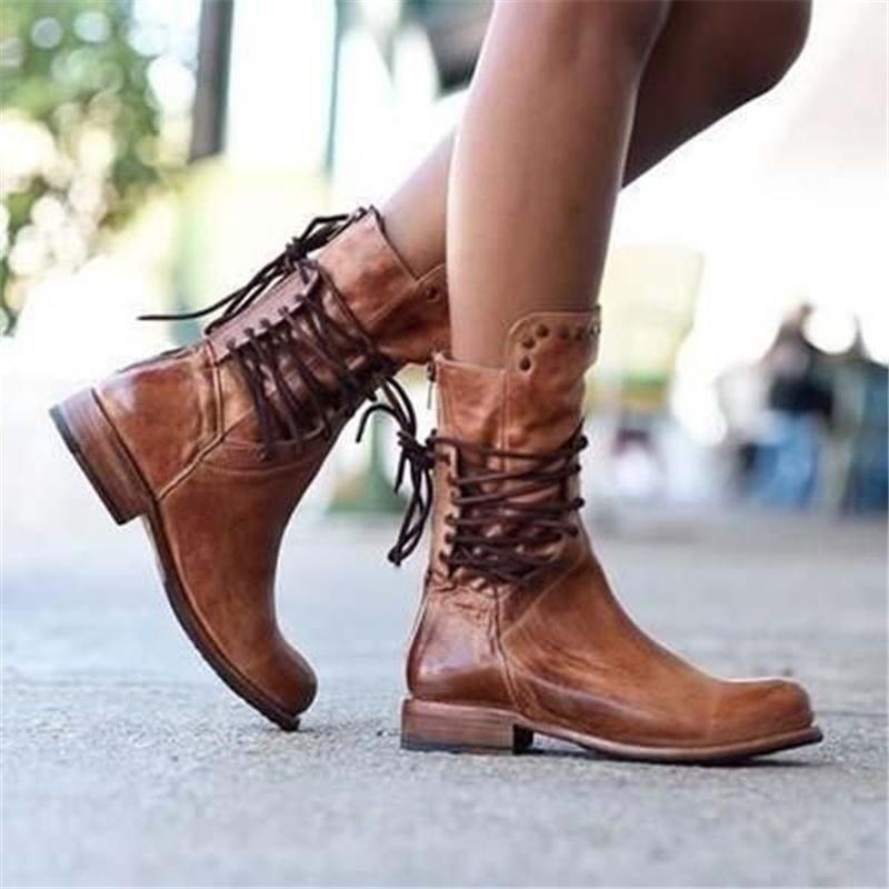 Sasha™ | Leather Lace-Up Boots