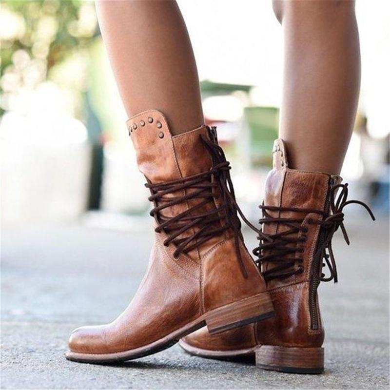 Sasha™ | Leather Lace-Up Boots