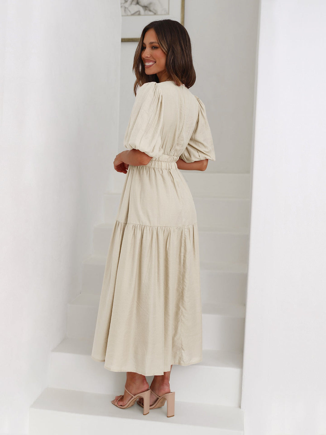 Evelyn™ | Puff Sleeves Dress