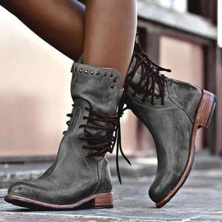 Sasha™ | Leather Lace-Up Boots