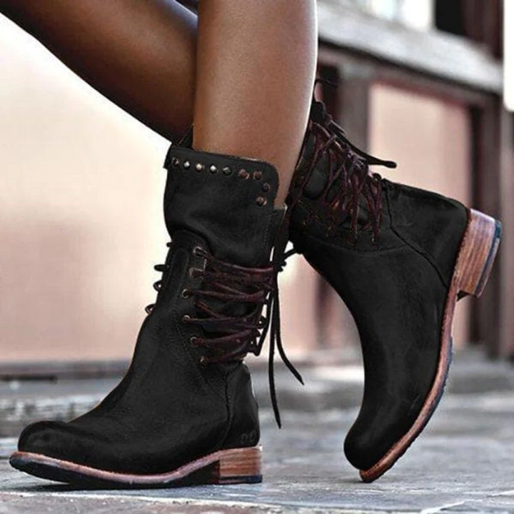 Sasha™ | Leather Lace-Up Boots