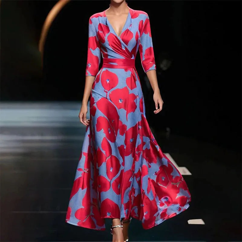 Jodi™ | Elegant Floral Print Maxi Dress