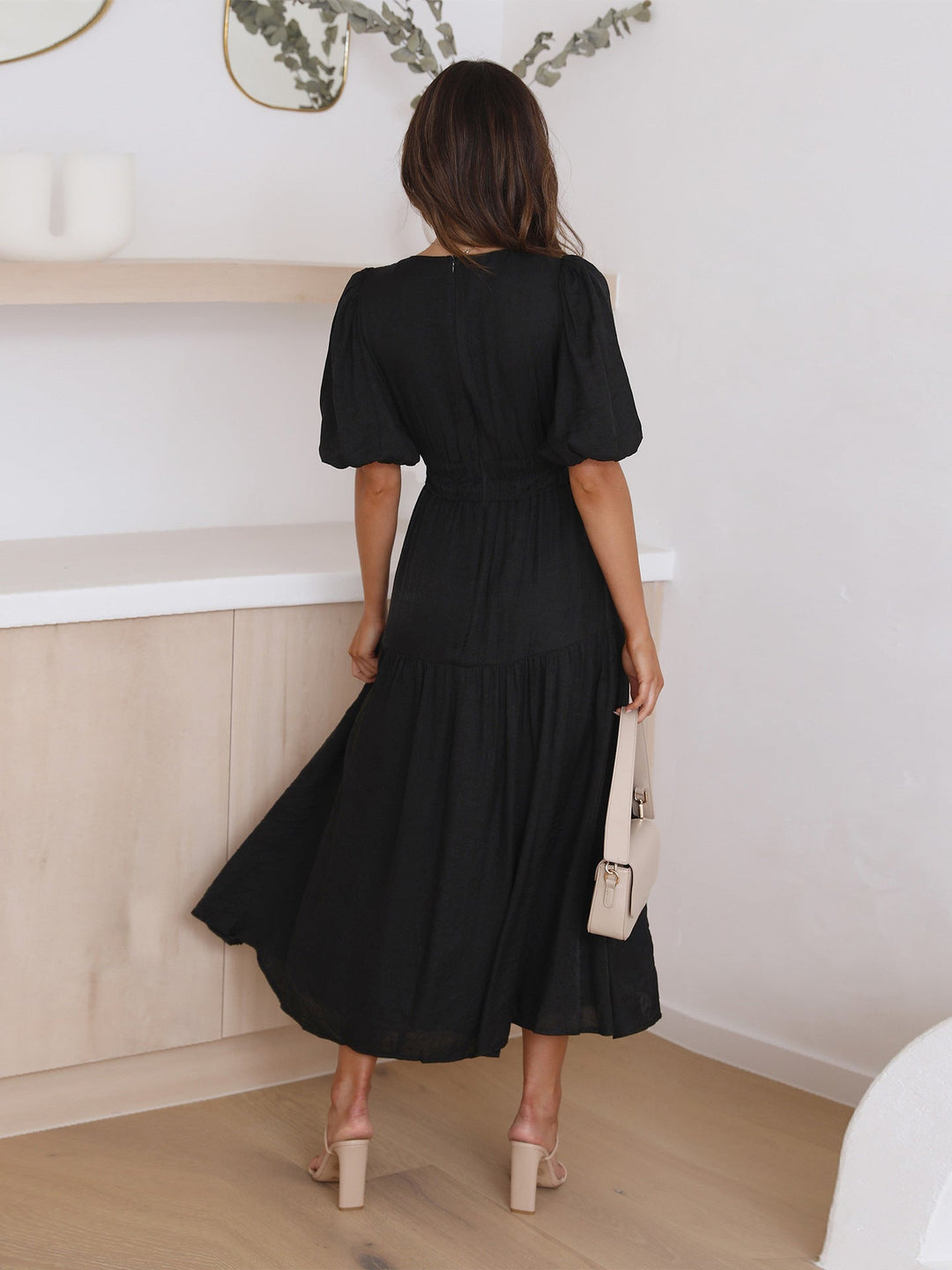 Evelyn™ | Puff Sleeves Dress