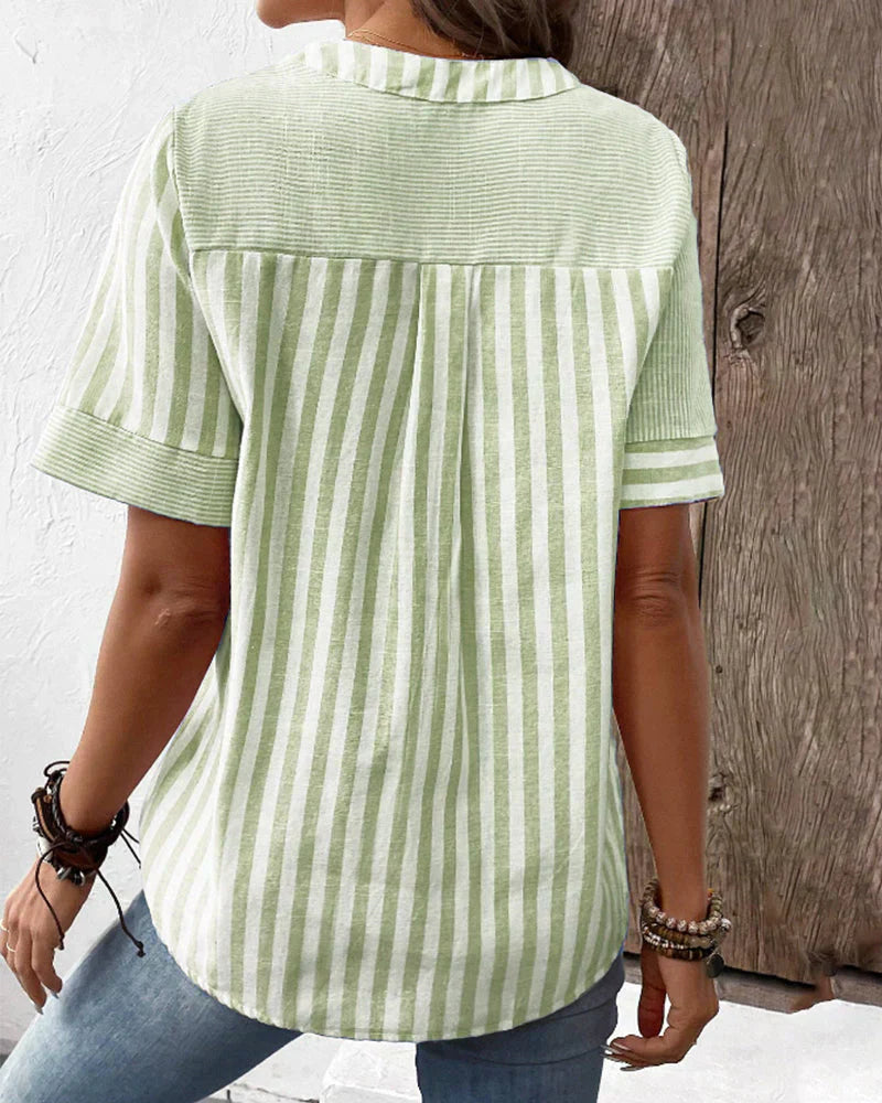 Kilea™ | Elegant Striped Blouse