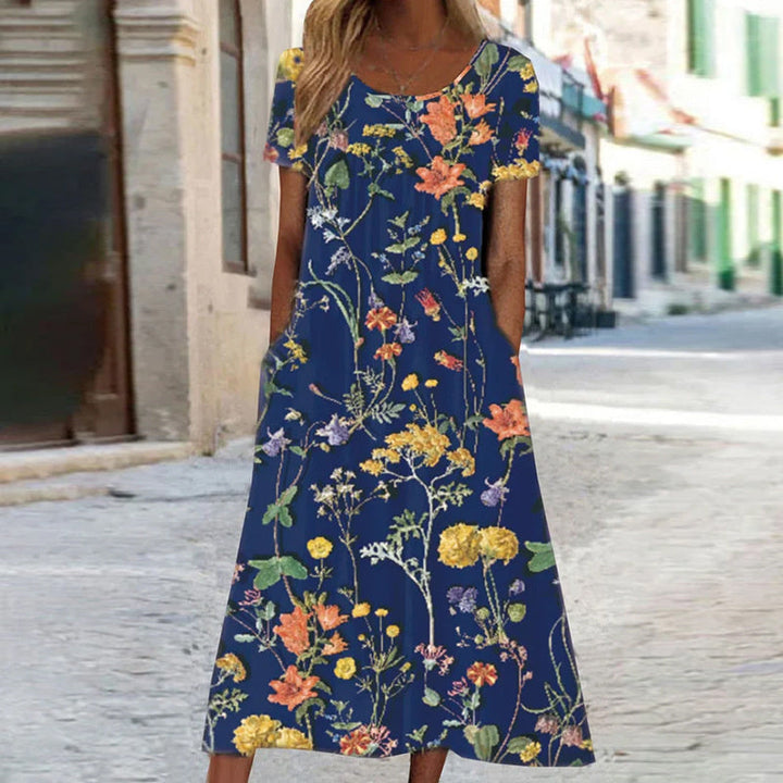 Alexis™ | Boho Floral Dress with Tummy Coverage