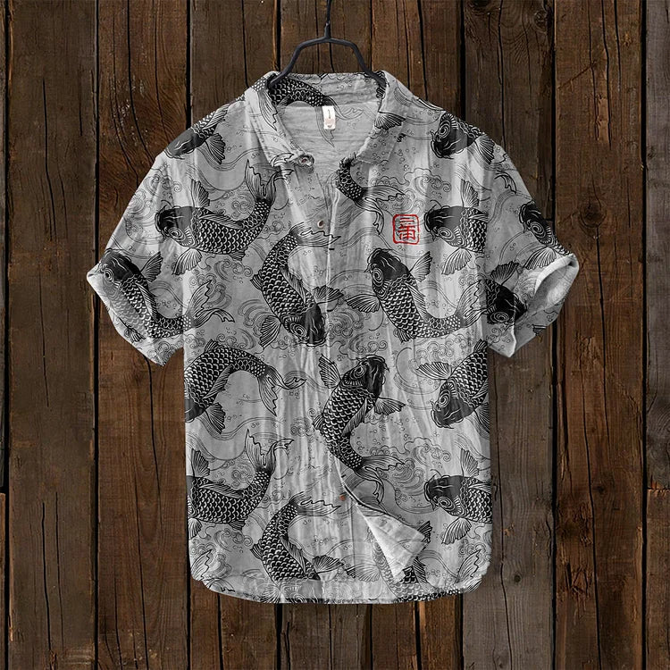 Hunter™ Koi Fish Art Linen Shirt