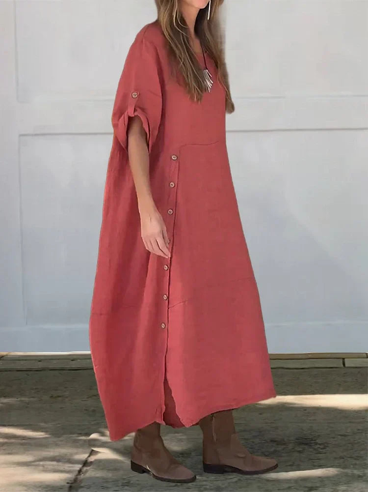 Ava™ | Linen Cotton Dress