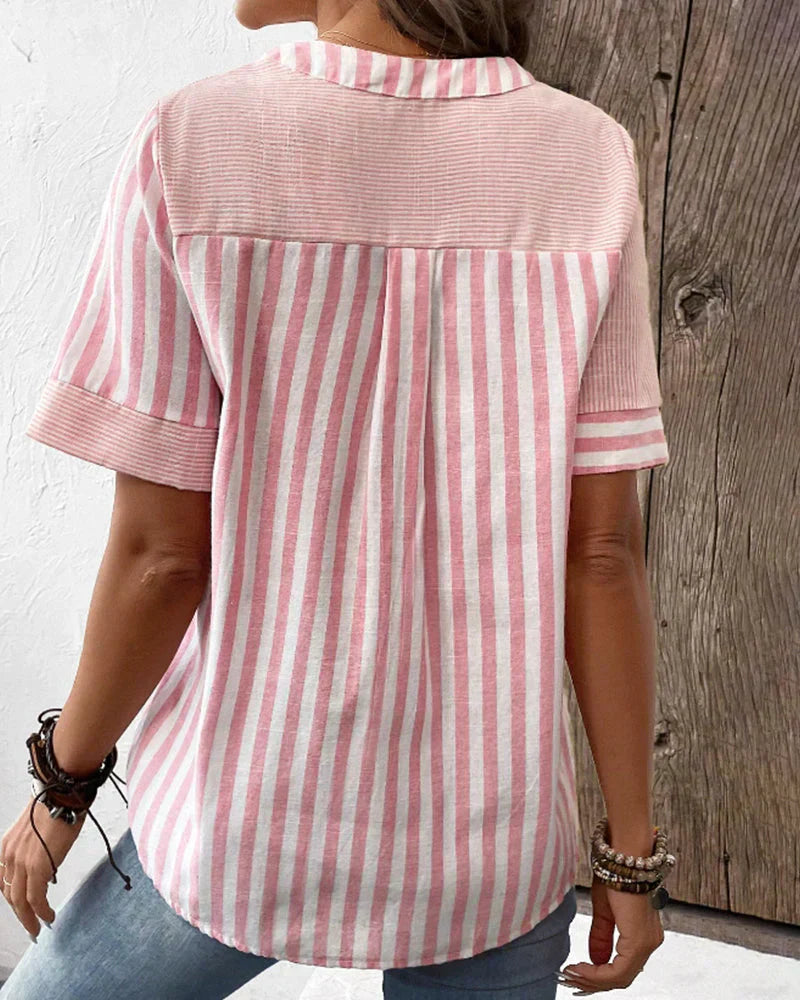 Kilea™ | Elegant Striped Blouse