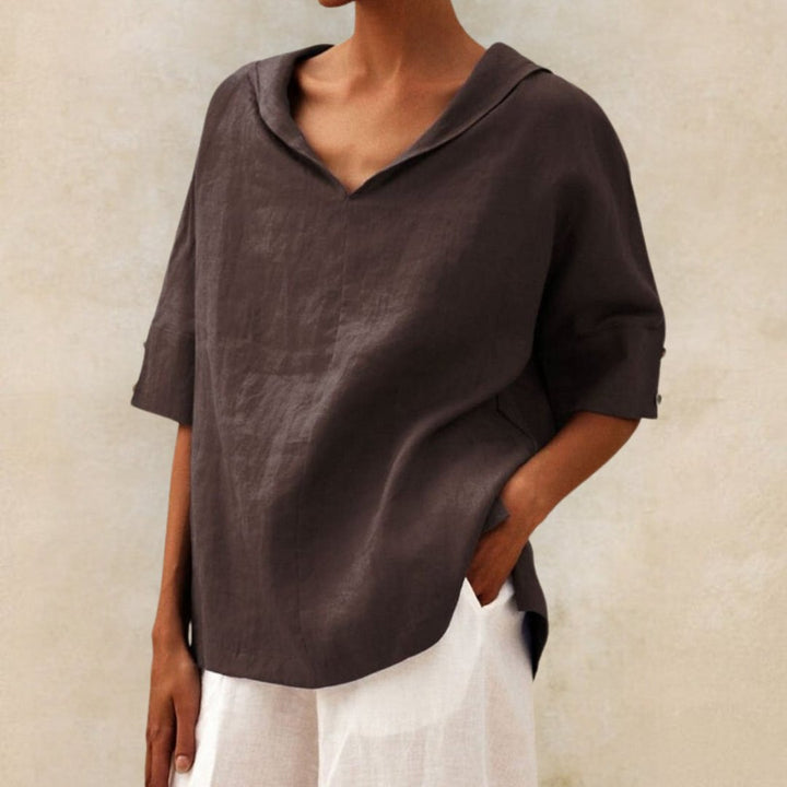 Adelaide™ | Women's Casual Linen V-Neck Shirt