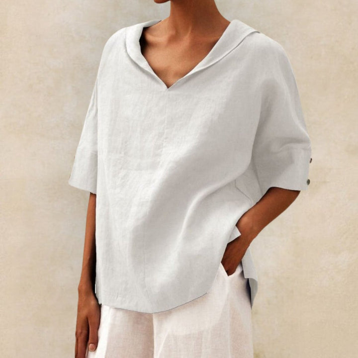 Adelaide™ | Women's Casual Linen V-Neck Shirt