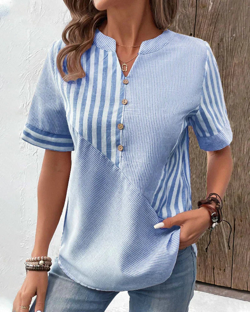 Kilea™ | Elegant Striped Blouse