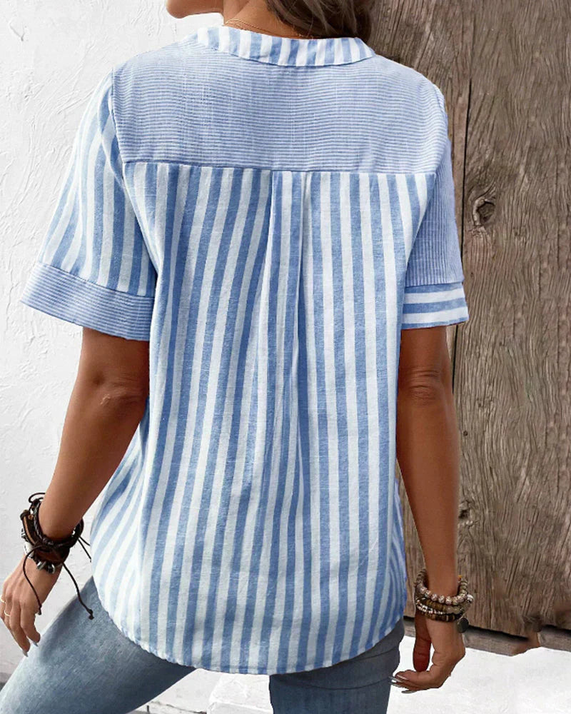 Kilea™ | Elegant Striped Blouse