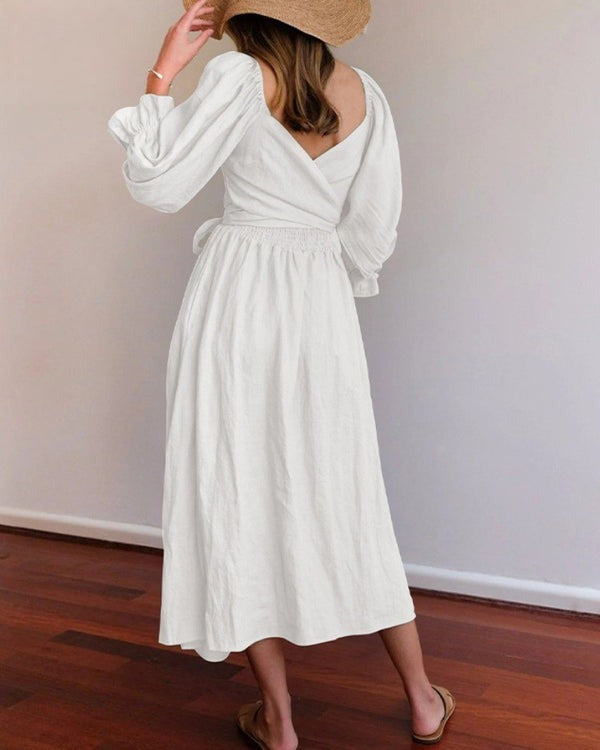 Jedda™ - French Dress with Folded Sleeves