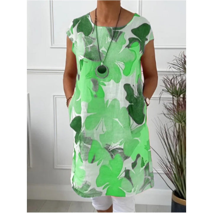 Hannah -  Comfortable dress with butterfly print