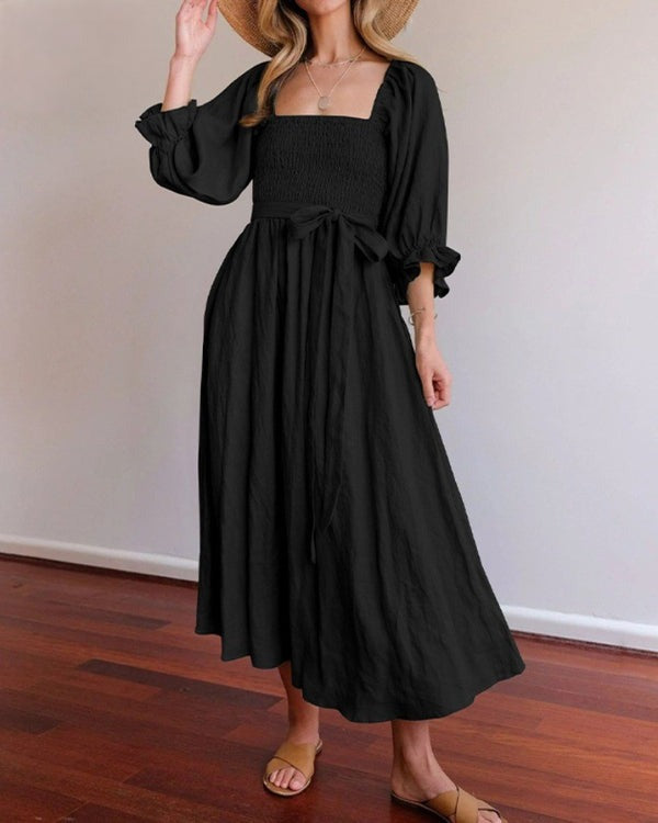 Jedda™ - French Dress with Folded Sleeves